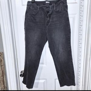 Good-american Women's Grey and Black Jeans